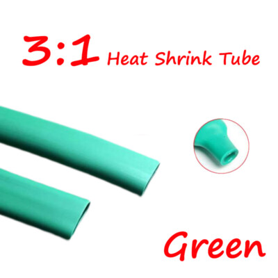 Green 1.6mm~39mm 3:1 Heat Shrink Tube Adhesive Glue Lined Heatshrink Sleeving  