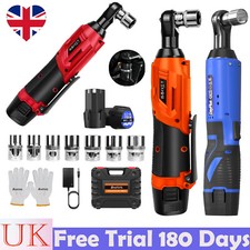 3/8" 420Nm Cordless Electric Impact Wrench Drill Gun Ratchet Driver 2 Batteries