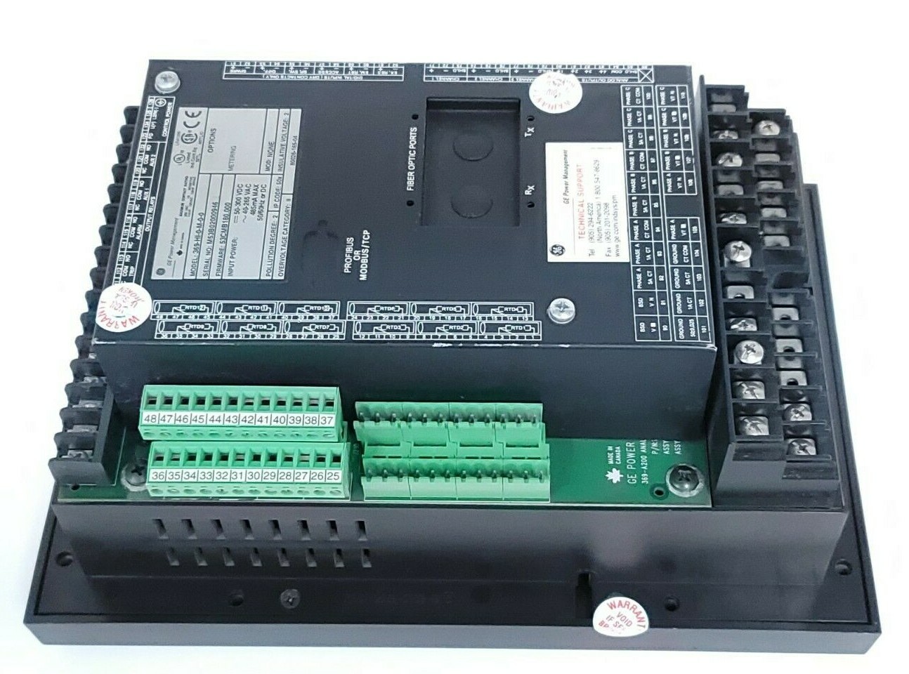 GENERAL ELECTRIC 369-HI-0-M-0-0 369 MOTOR PROTECTION RELAY 369HI0M00 ...
