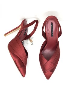zara red pumps