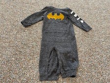 Batman Boys Gray Romper 6-9M