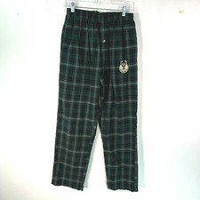 NBA By Sideline Apparel Mens Milwaukee Bucks Plaid Green Pajama Pants Size Small