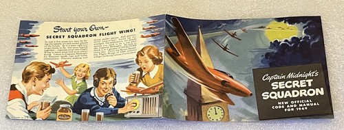 1949 CAPTAIN MIDNIGHT'S SECRET SQUADRON NEW OFFICIAL CODE AND MANUAL BY OVALTINE