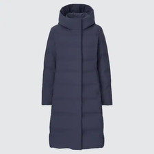 Uniqlo Seamless Down Long Coat Blue Size L New