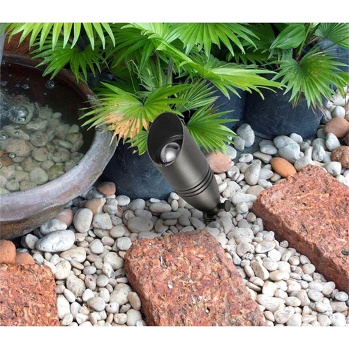 Elitco Outdoor 12V Cast Brass Spot Light 3 Inch W X 8.5 Inch H In Dark Bronze - Picture 2 of 8