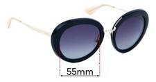 SFx Replacement Sunglass Lenses Fits Prada Spr16q  Pr16qs - 55mm Wide