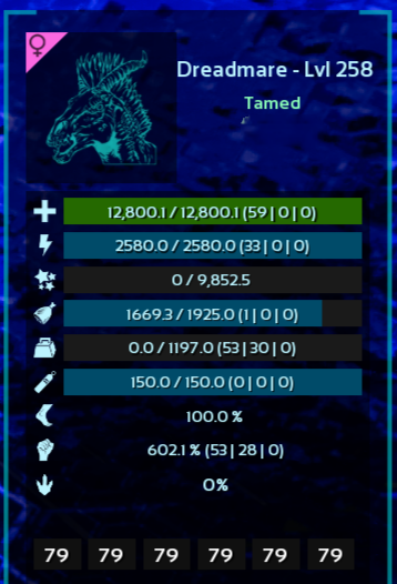 🔥Ark Survival Ascended PvE Top stats Dreadstallion 602m PC/XBOX