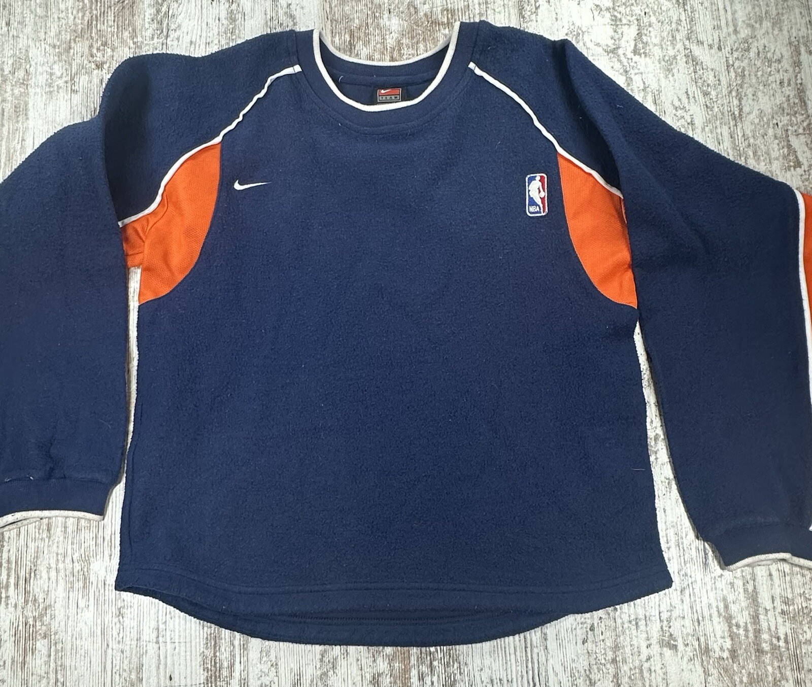Vtg NBA Logo Nike swoosh crewneck y2k 2000s Long Sleeve Sweater Youth XL -20