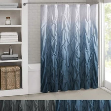 Sweet Home Collection Loralie Ombre Pintuck Shower Curtain