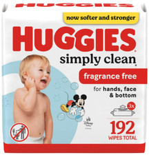 Huggies Simply Clean Unscented Baby Wipes 3 Pack, 192 Total Ct FREE  FAST SHIP  
