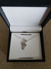 STERLING SILVER 1/10 CTTW DIAMONDS 17235 NECKLACE