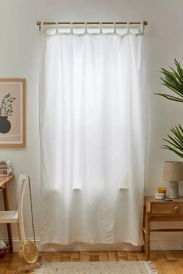 Белая хлопковая занавеска Amelia очень широкая элегантная оконная балдахина в индийском стиле - Изображение 2 из 4