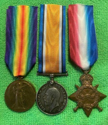 WK1 MEDAILLE TRIO 1914-15 STERN VIC. & BRIT. W.M - Sjt. Henry James Gamble A.S.C.
