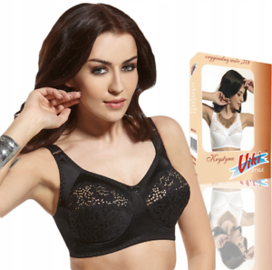 Viki 579 Bra Soft Bh Breite Trager Spitze Grosse Grossen 75 100 Ohne Bugel Schwarz Ebay