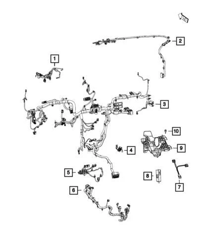 Arnés de cableado genuino para consola Jeep Cherokee Mopar 2014-2015 68111050AC Foto 3 de 3