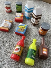 Pretend Play Food Cartons, Cans, Bottles, Boxes Lot Of 11