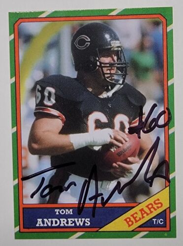Tom Andrews podpisana 1986 niestandardowa karta Chicago Bears - Zdjęcie 1 z 2