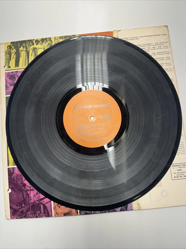 Jesus Sound Explosion / Campus Crusade for Christ Live 1972 Johnny Cash Vinyl LP Foto 3 de 4