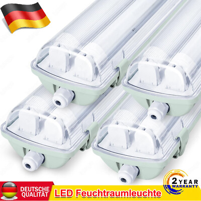 LED Feuchtraumleuchte Leuchtstoffröhre Tube Komplett Röhrenlampe 60/90/120/150cm