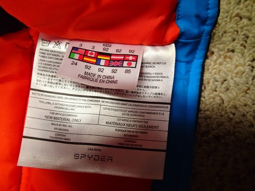SPYDER 3M THINSULATE HOODED JACKET WATERTIGHT JACKET Kids/Boys size 3 Mint - Picture 9 of 14