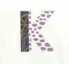 Colors of Praise Greek Letter KAPPA Handpainted Needlepoint Canvas 2