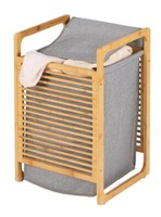 Wenko WäSche Truhe Bahari 43 L Bambus Korb Sammler Box Sack Mit Deckel Bad Wc