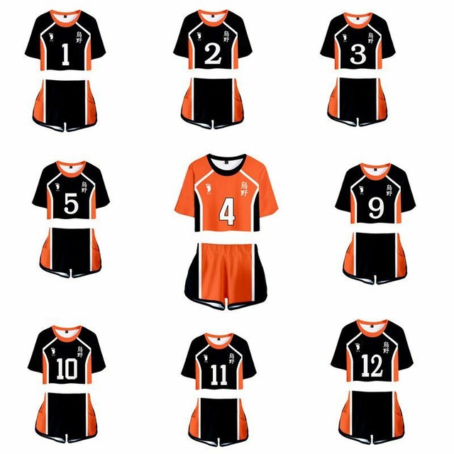 Haikyu Anime Uniform Karasuno High School Volleyball Club S Tracksuit 5 Shorts Us Men Large For Sale Online Ebay