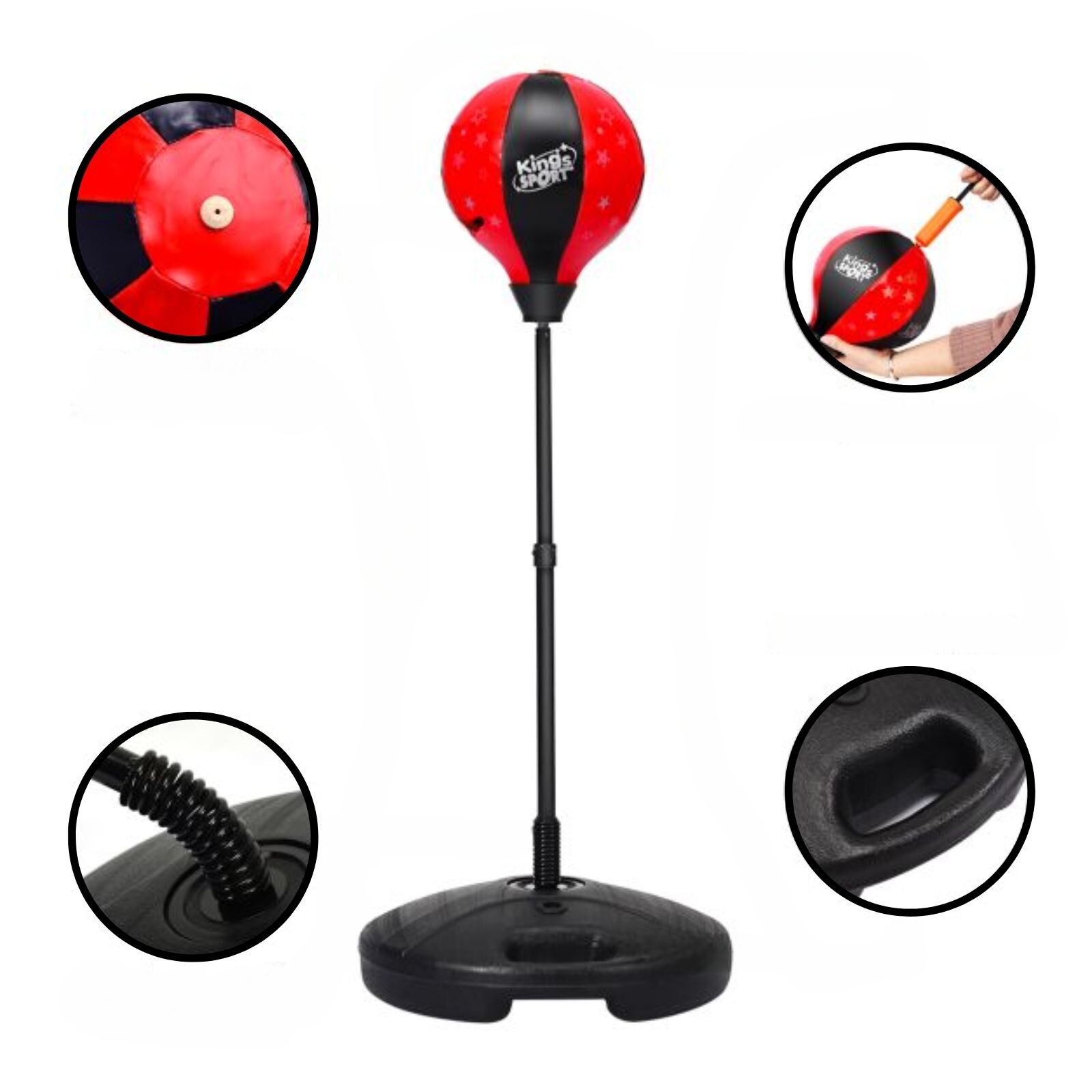 Kids Free Standing Punch Bag Boxing Training Set With Stand & Gloves