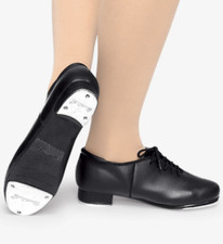 Theatricals Footwear Children's Lace Up Tap Shoes T9500C Black, Size 10.5