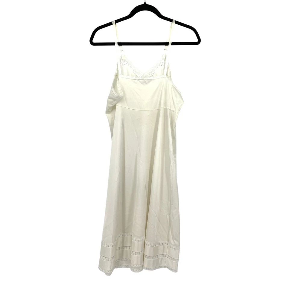 Vintage Adonna Creme Chinelo de Nylon com Acabamento de Renda Inserção Feminino Tamanho 38 Grande  - Imagem 2 de 4