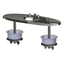 CHICAGO FAUCETS EQ-A12-KJKCP Trim/Cover Plate,Chrme,6-1/2" L,2-1/2" W 48TF19