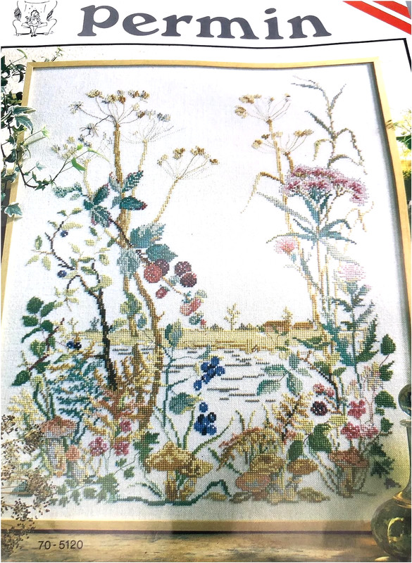 Permin of Copenhagen BRAMBLE BRUSH 155120 Cross Stitch Chart ONLY RARE Wild Life