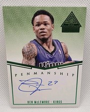 2014-15 Panini Paramount Penmanship Ben McLemore Autograph Green #/5 Auto