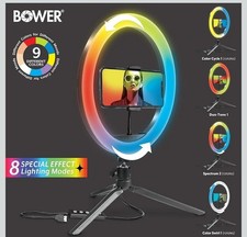 Bower 10" Tabletop RGB Selfie Ring Light Special Effects For Live Streaming