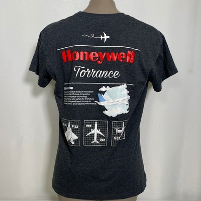 Honeywell Aerospace Systems F-22 V-22 Employee Issue Gray T-Shirt Women's LARGE