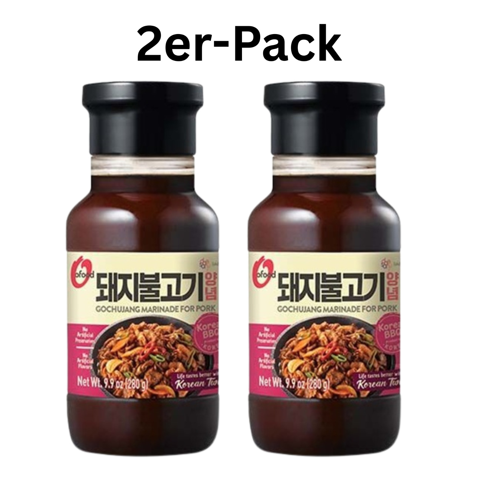 2er-Pack O'Food Korean BBQ Gochujang Bulgogi Marinade 280g