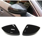 2pcs Rear Side Mirror Cover For Audi A3 S3 8V 2013-19 Without Lane Assist Black
