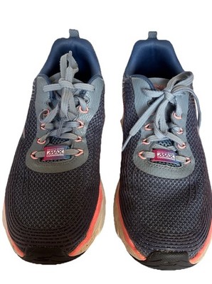 SKECHERS Lite-Weight Dual-Lite Mesh Low Top Athletic Sneakers Navy/Orange