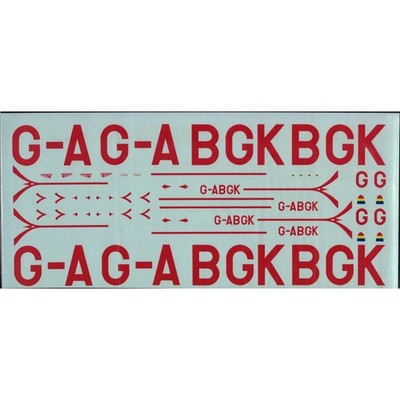 Vintage G-ABGK British Civil Aircraft Registration Decal Set 1/72 Scale