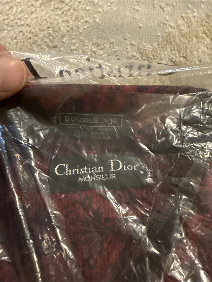 NUEVA Camisa de Vestir Christian Dior Para Hombres Blanca con Puños Franceses Talla 15.5 32/33 ALGODÓN Foto 3 de 4