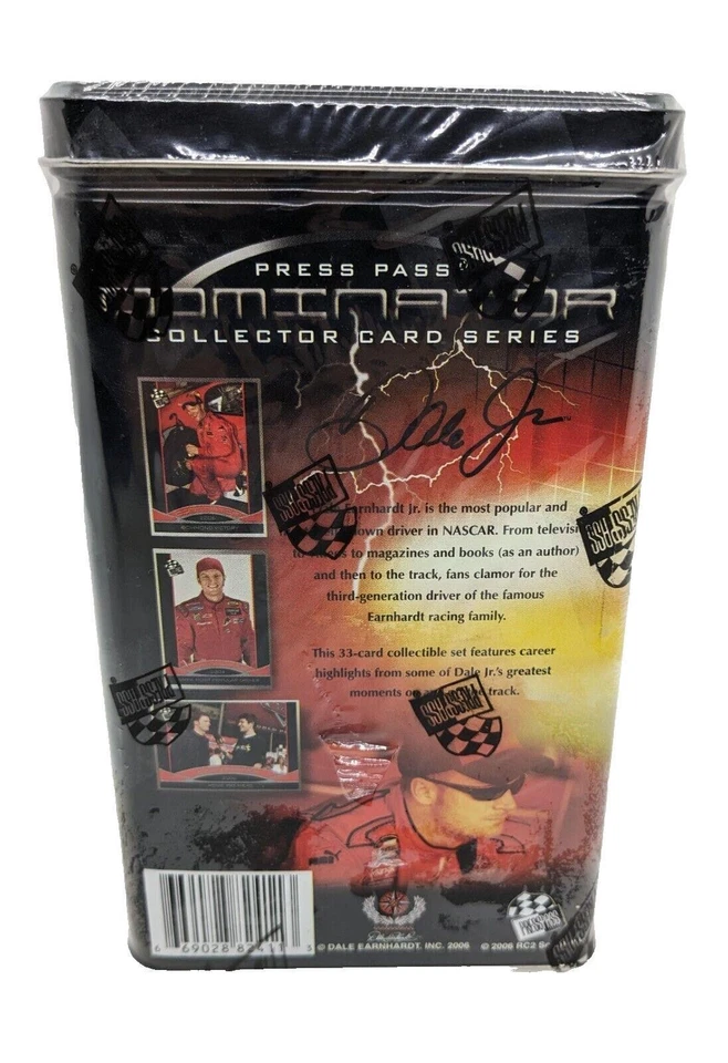 Dale Earnhardt Jr 2006 Press Pass Dominator Nascar Trading Card 33 Tin Can Set - Image 2 of 4