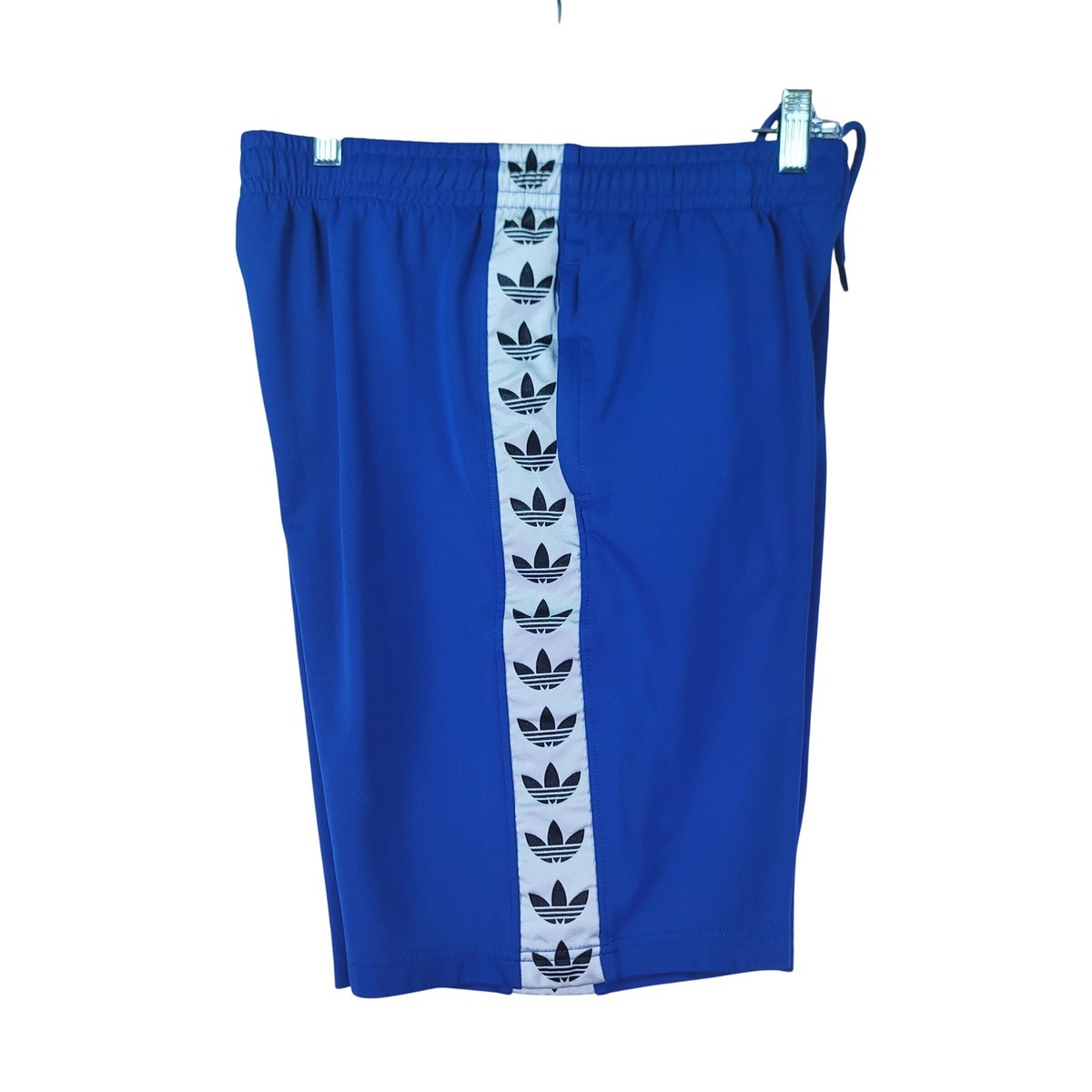 Adidas Originals Mens M (32-34) Blue Trefoil TNT Tape Poly Shorts Bold CE4818 View 4