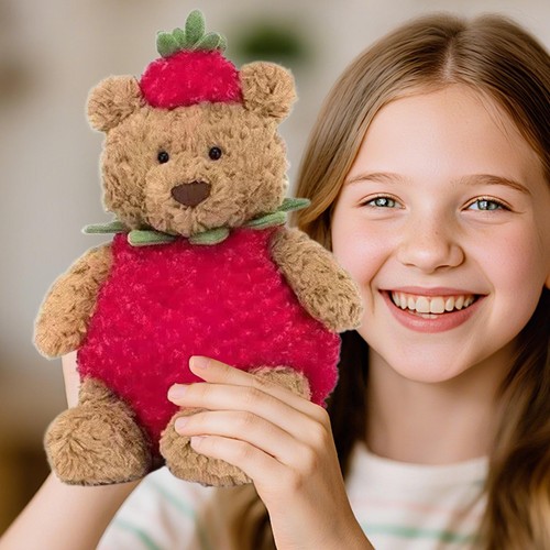 New Jelly cat Bartholomew Bear Strawberry Doll Toy Soft Cuddly Toy - Picture 6 of 11