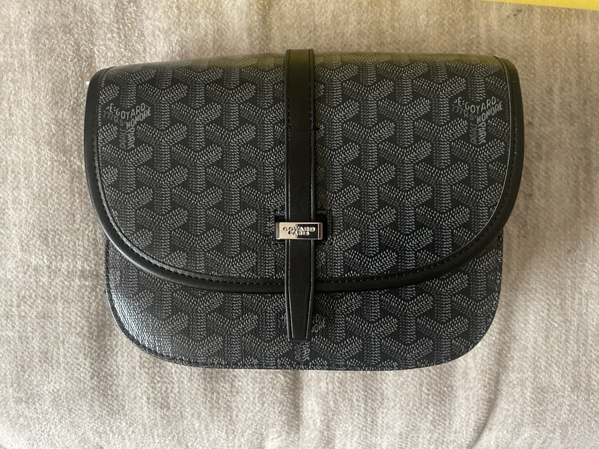 Goyard Black Goyardine Shoulder Bag for Women with Dust Bag, Brand