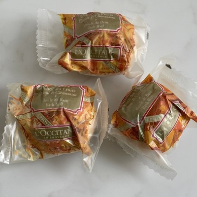 L Occitane Citron & Clementine Bath Bomb Set of 3 Heavenly Scented French Made