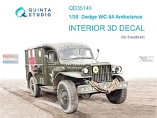 QTSQD35149 1:35 Quinta Studio 3D Decal - Dodge WC-54 Ambulance (ZVE kit)