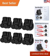 2 Port 2-14 AWG Insulated Connectors for Safe Aluminum to Copper Wiring - 6 Pcs