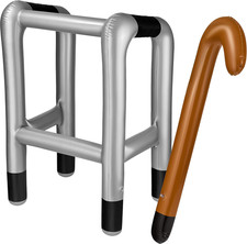 Balinco Aufblasbarer Rollator & Gehstock Set ...