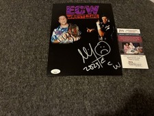 Mikey Whipwreck Signed 8x10 Photo Jsa Coa Ecw Autograph Ecw Champion