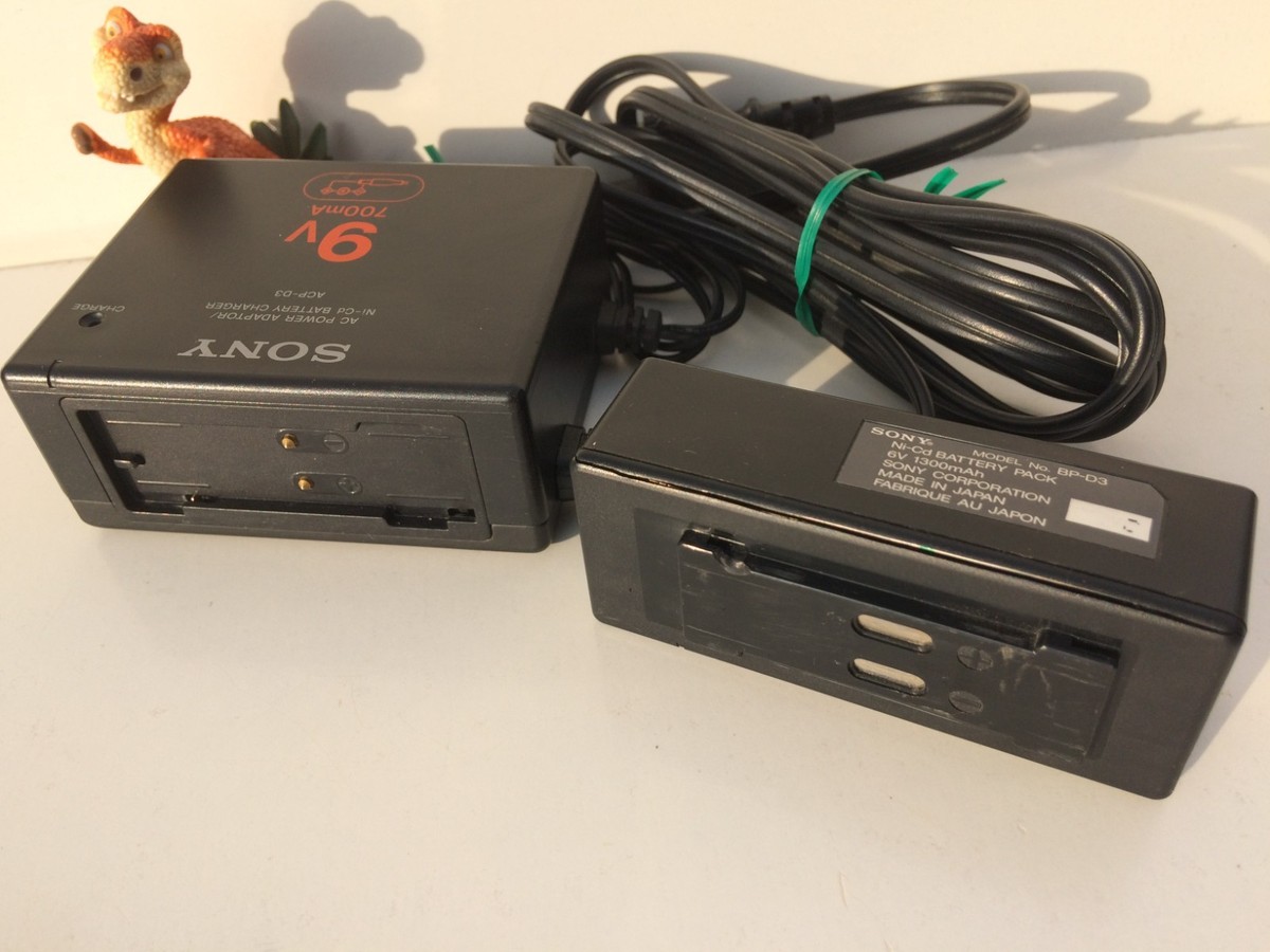 Sony ACP-D3 AC Power Adapter Charger/ Ni-Cd 🔋 Battery BP-D3 SONY